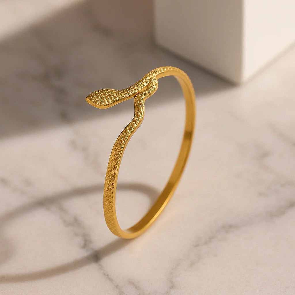 Pulseira Banhada em Ouro 18k Ajustável Serpente