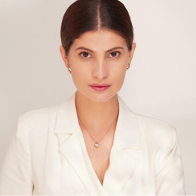 Colar Banhado em Ouro 18k Pingente Coração Cute