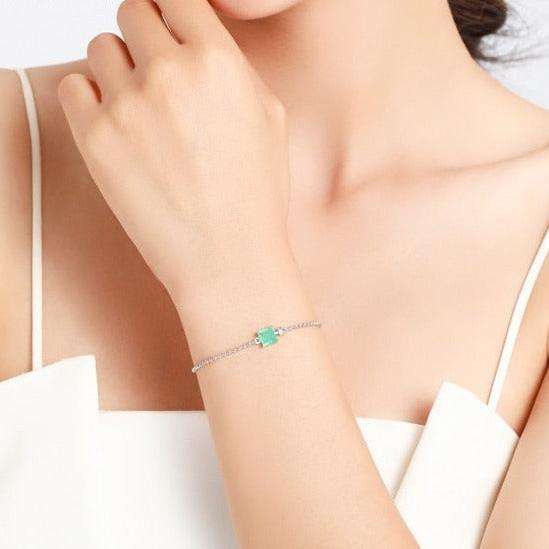 Pulseira em Prata 925 Square Turmalina