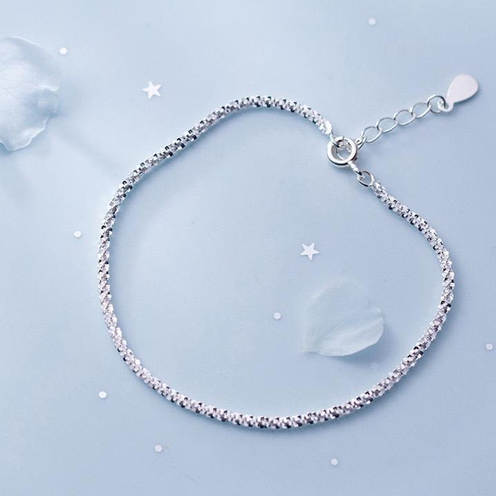 Pulseira em Prata 925 Corrente Texturizada Clássica