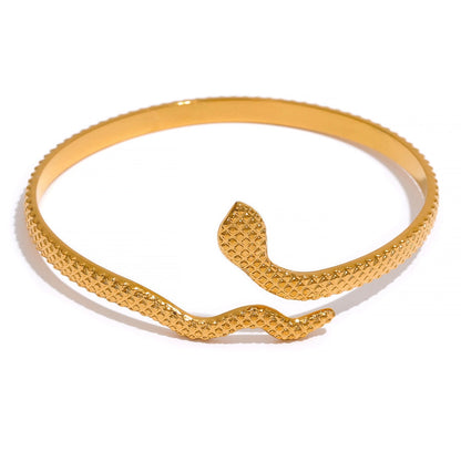 Pulseira Banhada em Ouro 18k Ajustável Serpente