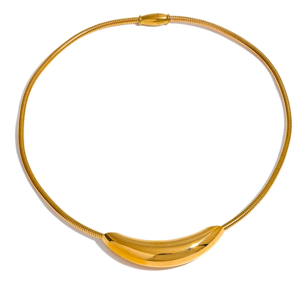 Colar Banhado em Ouro 18k Choker Light Detalhe