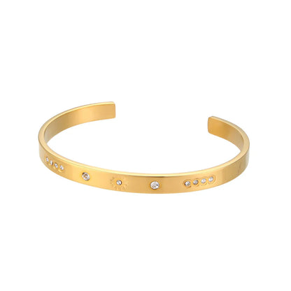 Braceletes Banhado em Ouro 18k Ajustáveis Estrelas Minimalistas